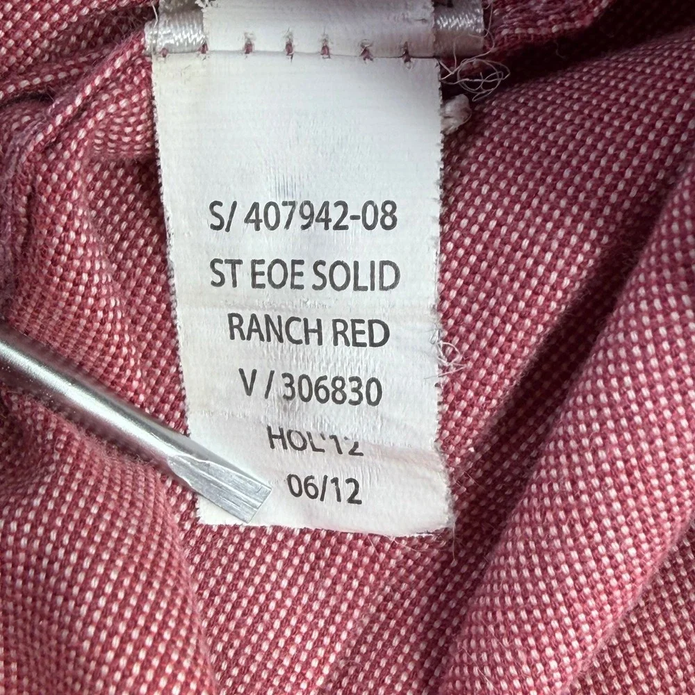 Banana Republic Button Down Shirt Mens XL Ranch Red Soft‎ Wash Cotton (READ)